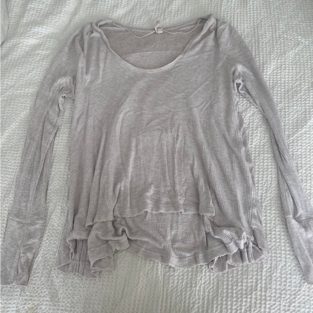 Free People Waffle shirt